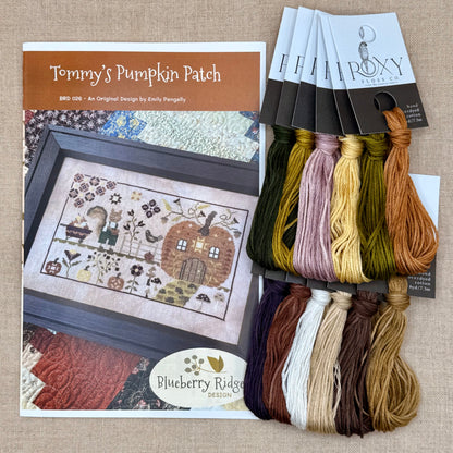 Blueberry Ridge Design - Tommy's Pumpkin Patch - Cross Stitch Chart and/or Roxy Floss Co Threads