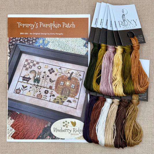 Blueberry Ridge Design - Tommy's Pumpkin Patch - Cross Stitch Chart and/or Roxy Floss Co Threads