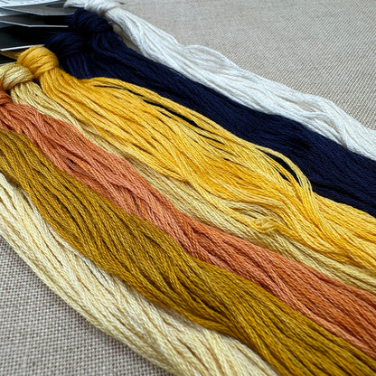 The Artsy Housewife - Mellow Yellow - Chart and/or Roxy Floss Conversion