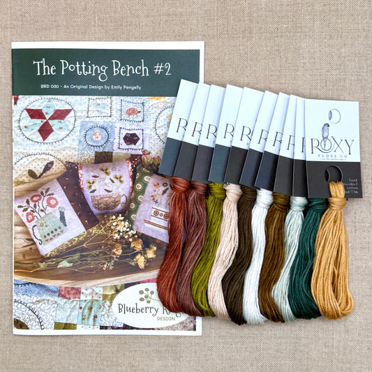 Blueberry Ridge Design - The Potting Bench #2 - Cross Stitch Chart and/or Roxy Floss Co Threads