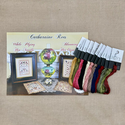 1897 Schoolhouse Samplers - Catharaine Rees: Blooming In Her Own Time & While Plying Her Needle -  Physical Chart and/or Roxy Floss