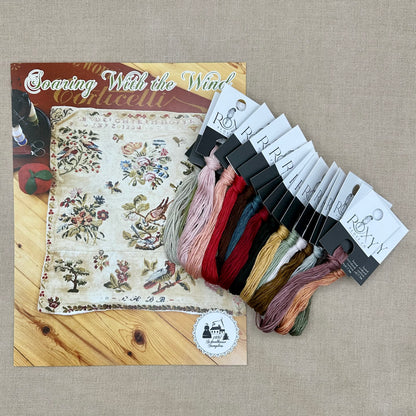 1897 Schoolhouse Samplers - Soaring with the Wind - Full Sampler -  Physical Chart and/or Roxy Floss