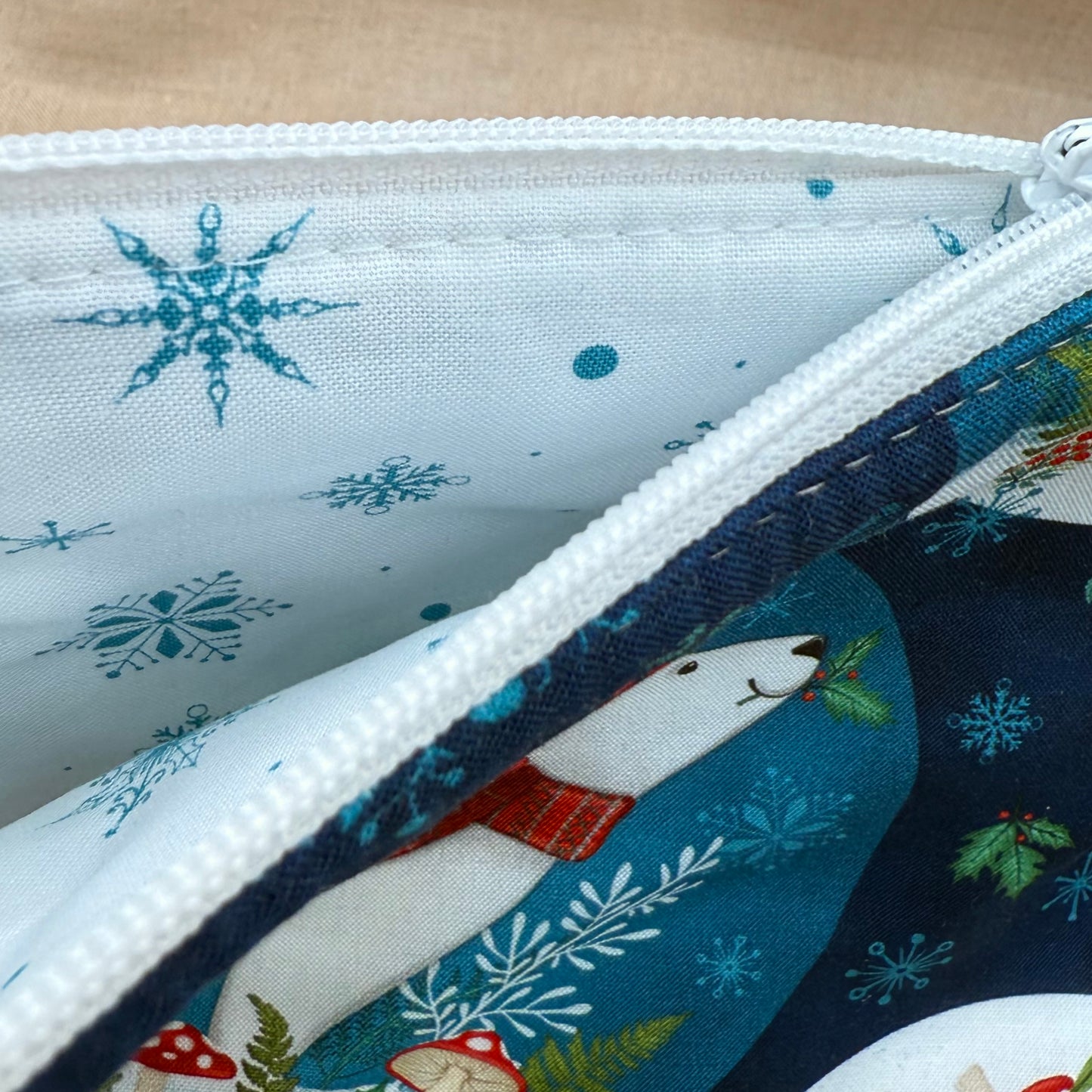 Polar Pals - Project Bag with Coordinating Notions Pouch AND Thread Bed