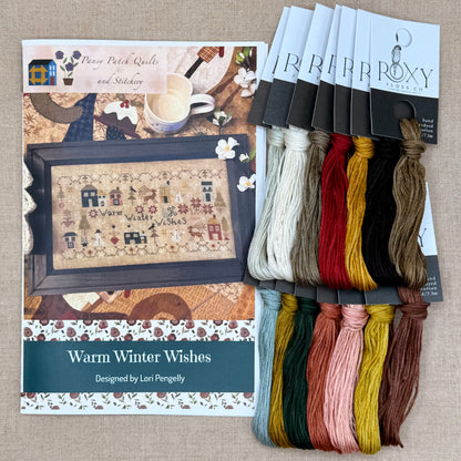 Pansy Patch Quilts and Stitchery - Warm Winter Wishes - Cross Stitch Chart and/or Roxy Floss Co Threads