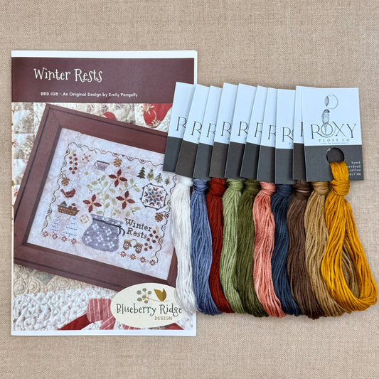 Blueberry Ridge Design - Winter Rests - Cross Stitch Chart and/or Roxy Floss Co Threads