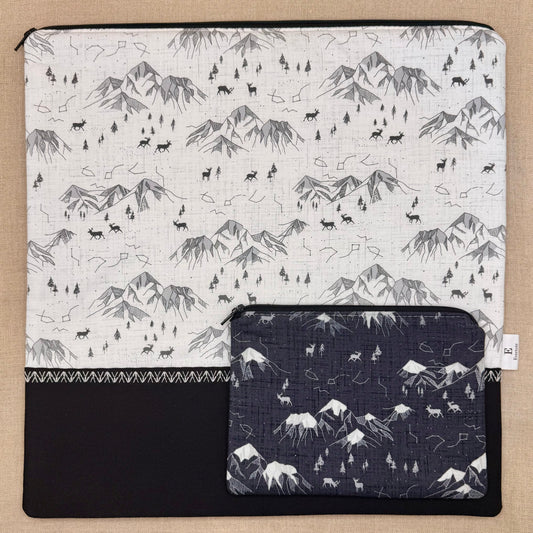 Keep Climbing  - Project Bag with Coordinating Notions Pouch