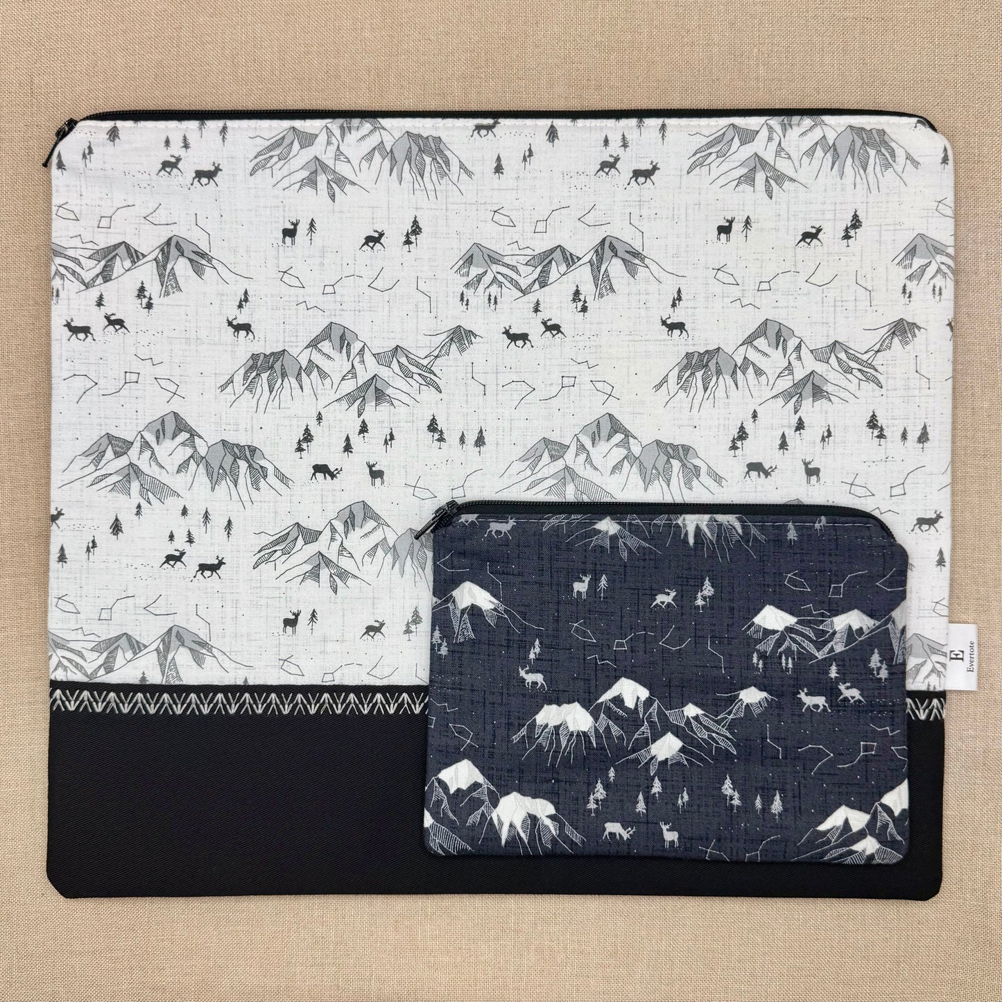 Keep Climbing  - Project Bag with Coordinating Notions Pouch