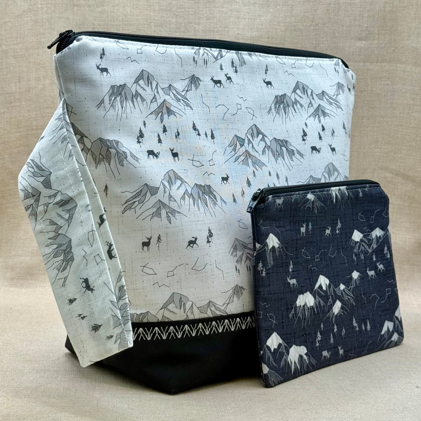Keep Climbing  - Project Bag with Coordinating Notions Pouch
