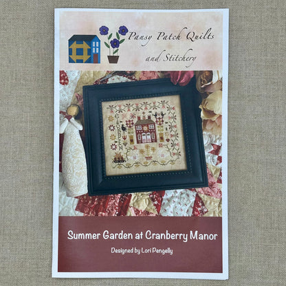 Pansy Patch Quilts and Stitchery - Summer Garden at Cranberry Manor - Cross Stitch Chart and/or Roxy Floss Co Threads