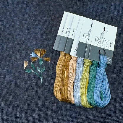 Modern Folk Embroidery -  Carnation Vase Pincushion - Mini Kit