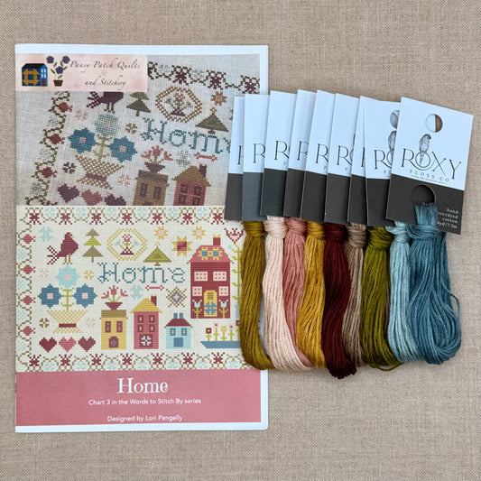 Pansy Patch Quilts and Stitchery - Home #3 - Cross Stitch Chart and/or Roxy Floss Co Threads