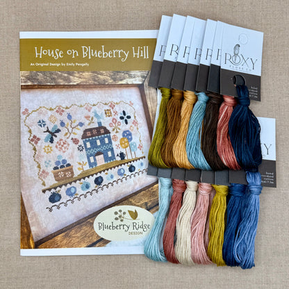 Blueberry Ridge Design - House on Blueberry Hill - Cross Stitch Chart and/or Roxy Floss Co Threads