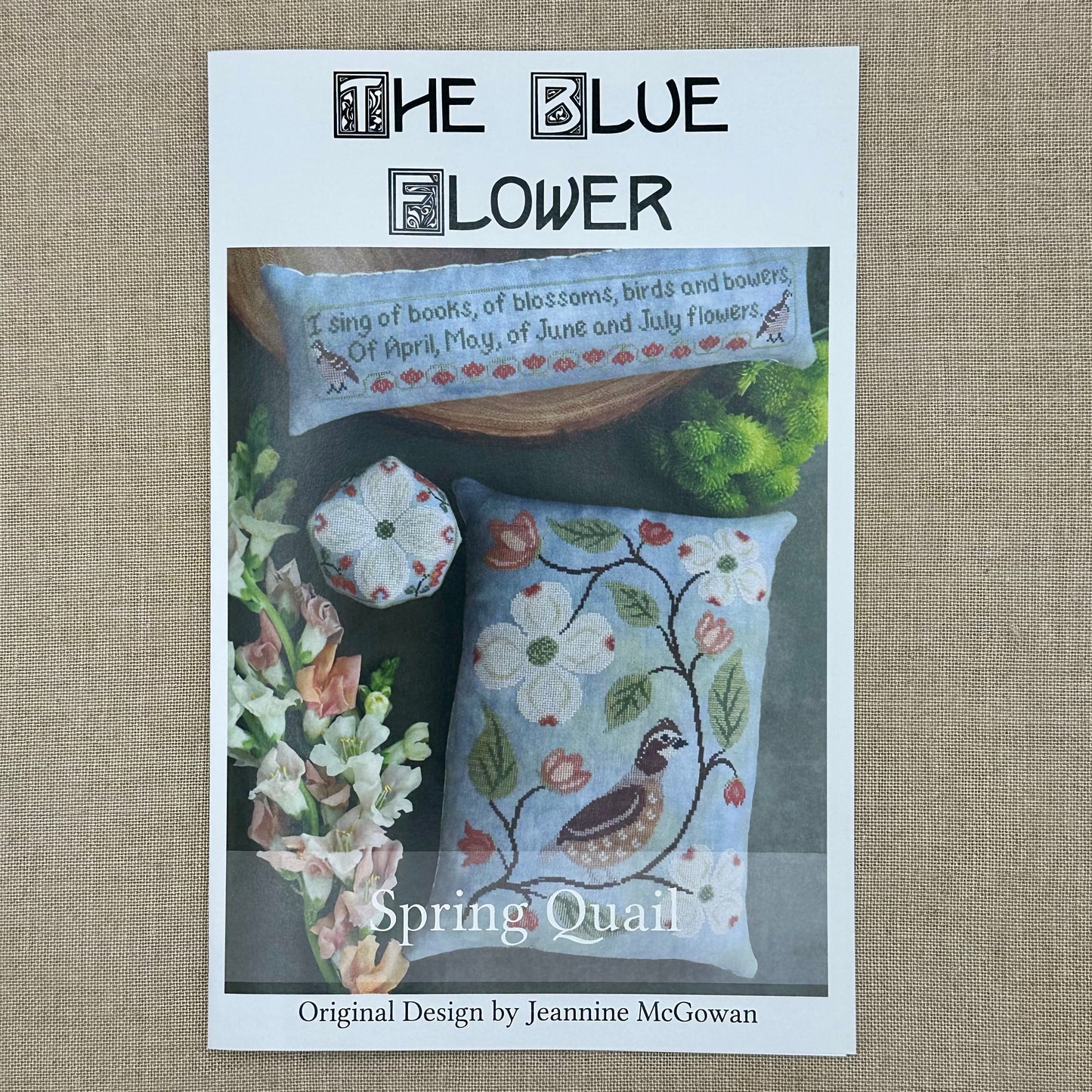 The Blue Flower - Spring Quail - Booklet Chart and/or Roxy Floss Conversion
