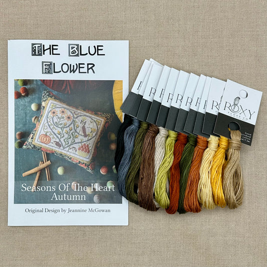 The Blue Flower - Seasons of the Heart: Autumn - Booklet Chart and/or Roxy Floss Conversion
