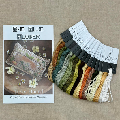 The Blue Flower - Tudor Hound - Booklet Chart and/or Roxy Floss Conversion