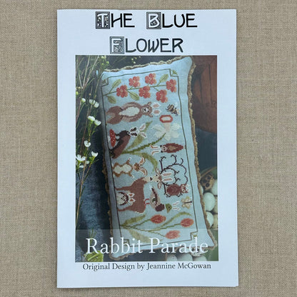 The Blue Flower - Rabbit Parade - Booklet Chart and/or Roxy Floss Conversion