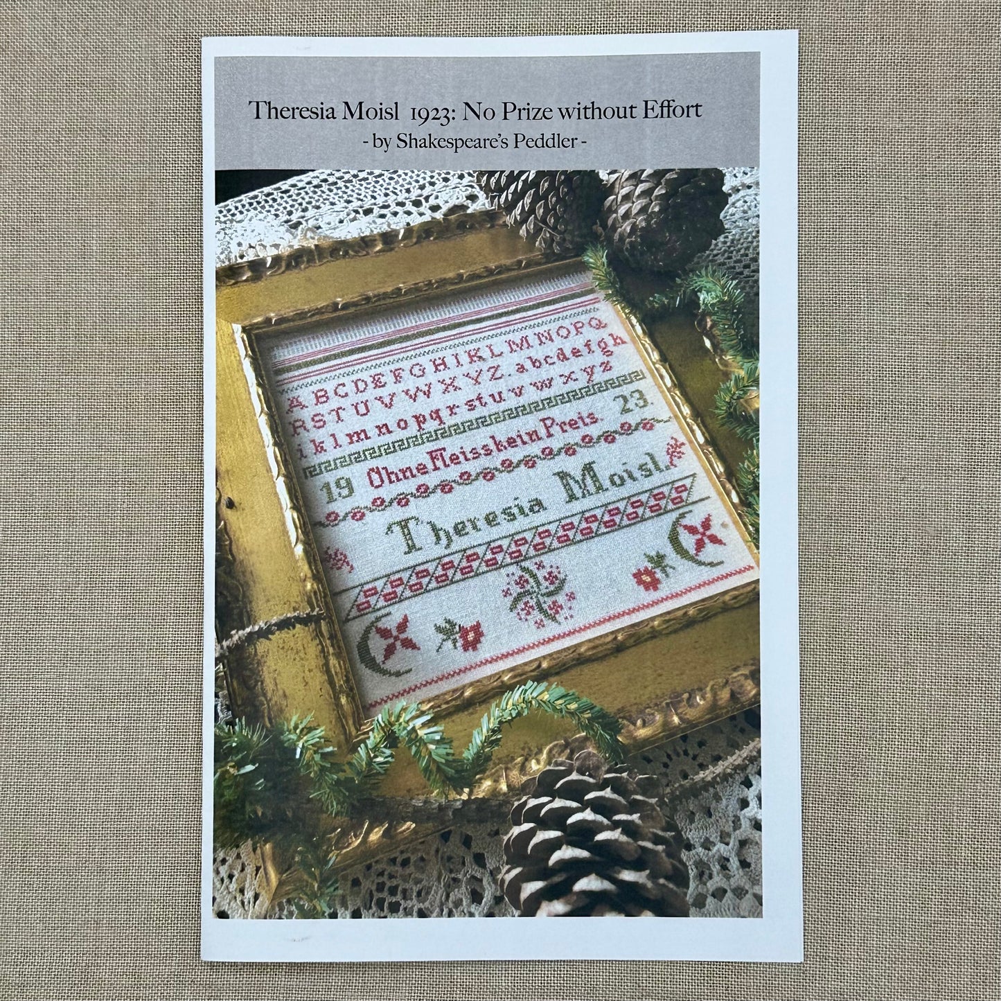 Shakespeare's Peddler - Theresia Moisl 1923: No Prize Without Effort - Booklet Chart and/or Roxy Floss Conversion