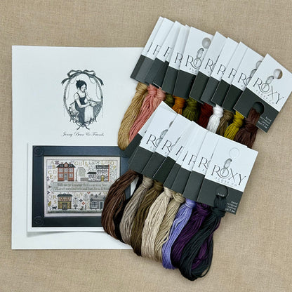 Shakespeare's Peddler - Jenny Bean's Friendship Sampler - Booklet Chart and/or Roxy Floss Conversion
