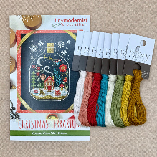 Tiny Modernist - Christmas Terrarium - Chart IH and/or Roxy Floss Conversion