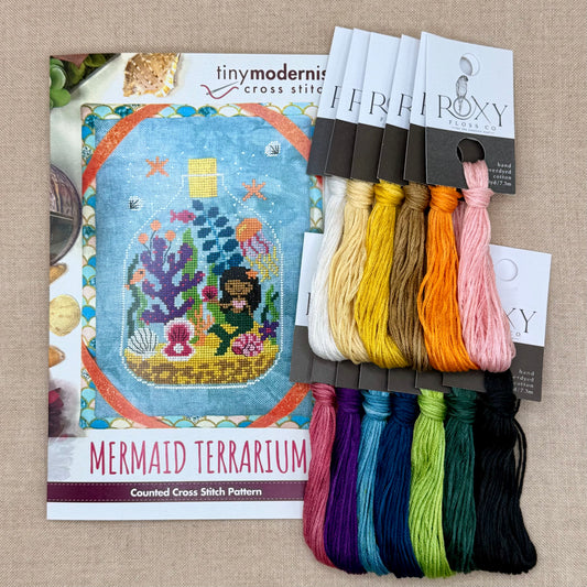 Tiny Modernist - Mermaid Terrarium - Chart IH and/or Roxy Floss Conversion