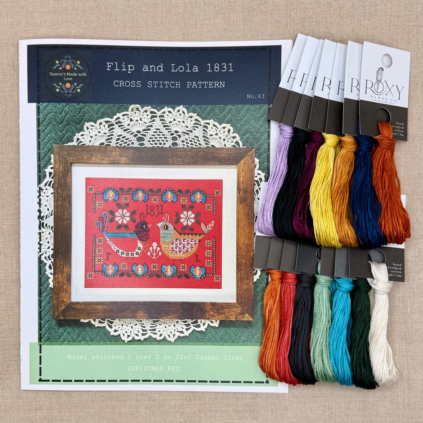 Yasmin's Made with Love - Flip and Lola 1831 - Chart IH and/or Roxy Floss Conversion
