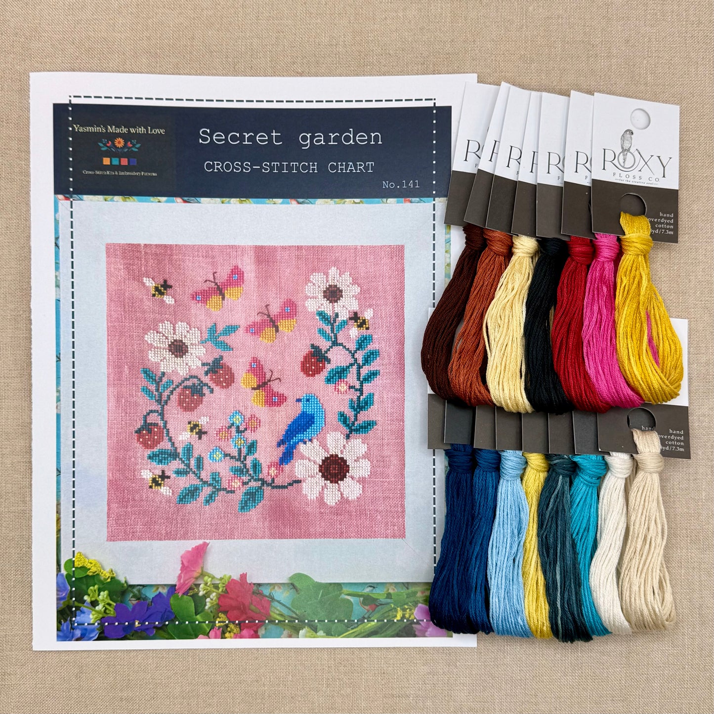 Yasmin's Made with Love - Secret Garden - Chart IH and/or Roxy Floss Conversion