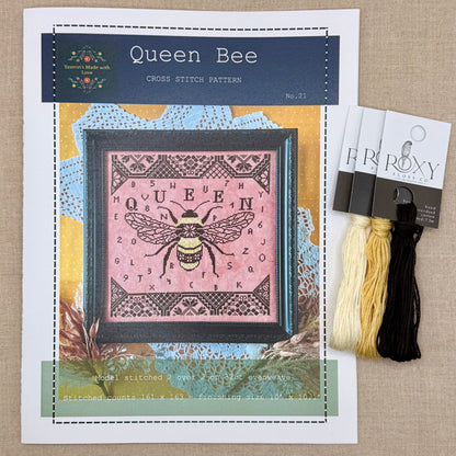Yasmin's Made with Love - Queen Bee - Chart IH and/or Roxy Floss Conversion
