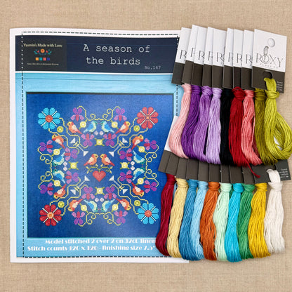 Yasmin's Made with Love - A Season of the Birds - Chart IH and/or Roxy Floss Conversion