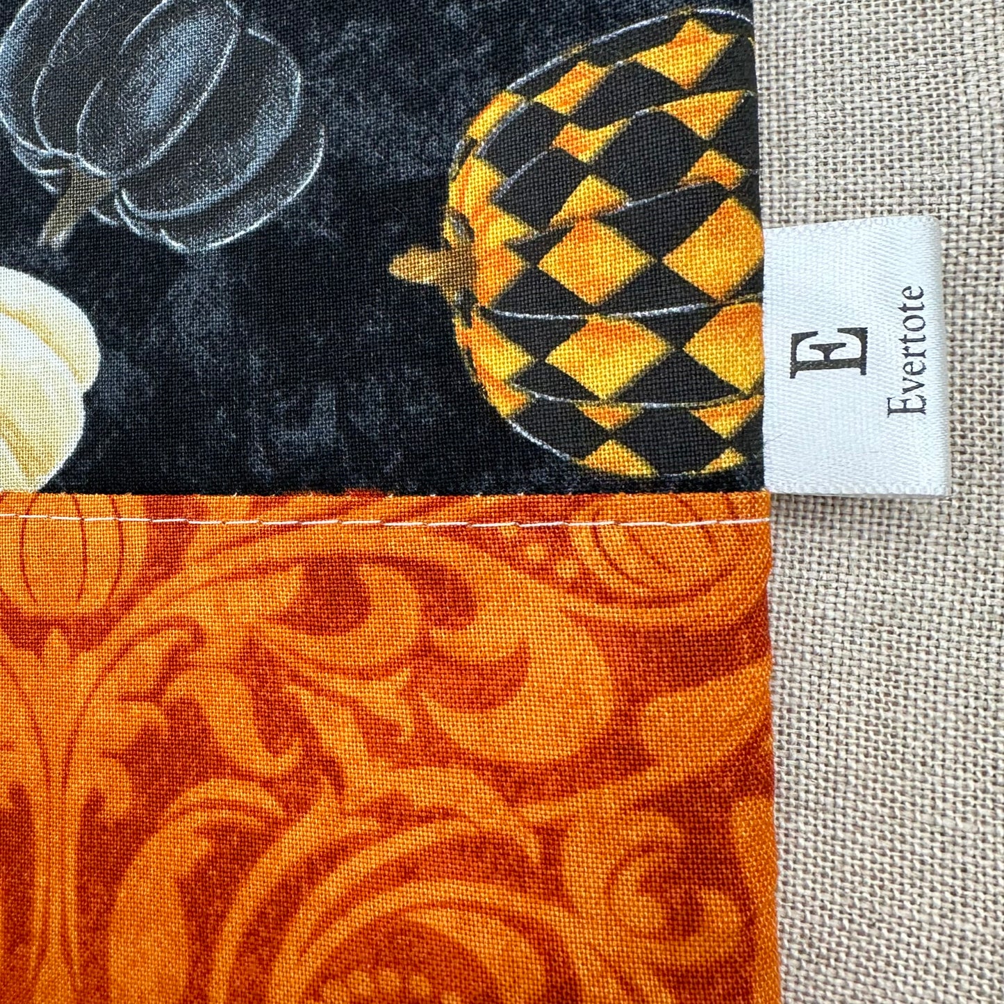 Patterned Pumpkins  - Project Bag with Coordinating Notions Pouch