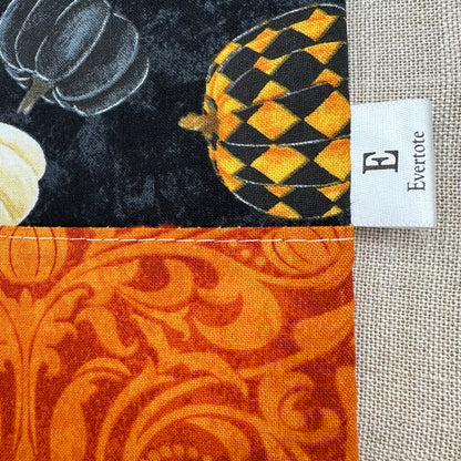 Patterned Pumpkins  - Project Bag with Coordinating Notions Pouch