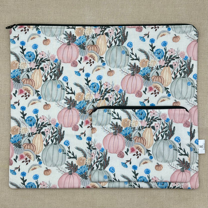 Pretty Lil Pumpkin Patch  - Project Bag with Coordinating Notions Pouch