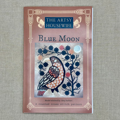 The Artsy Housewife - Blue Moon - Project Kit with Chart, Floss, and Bag Set