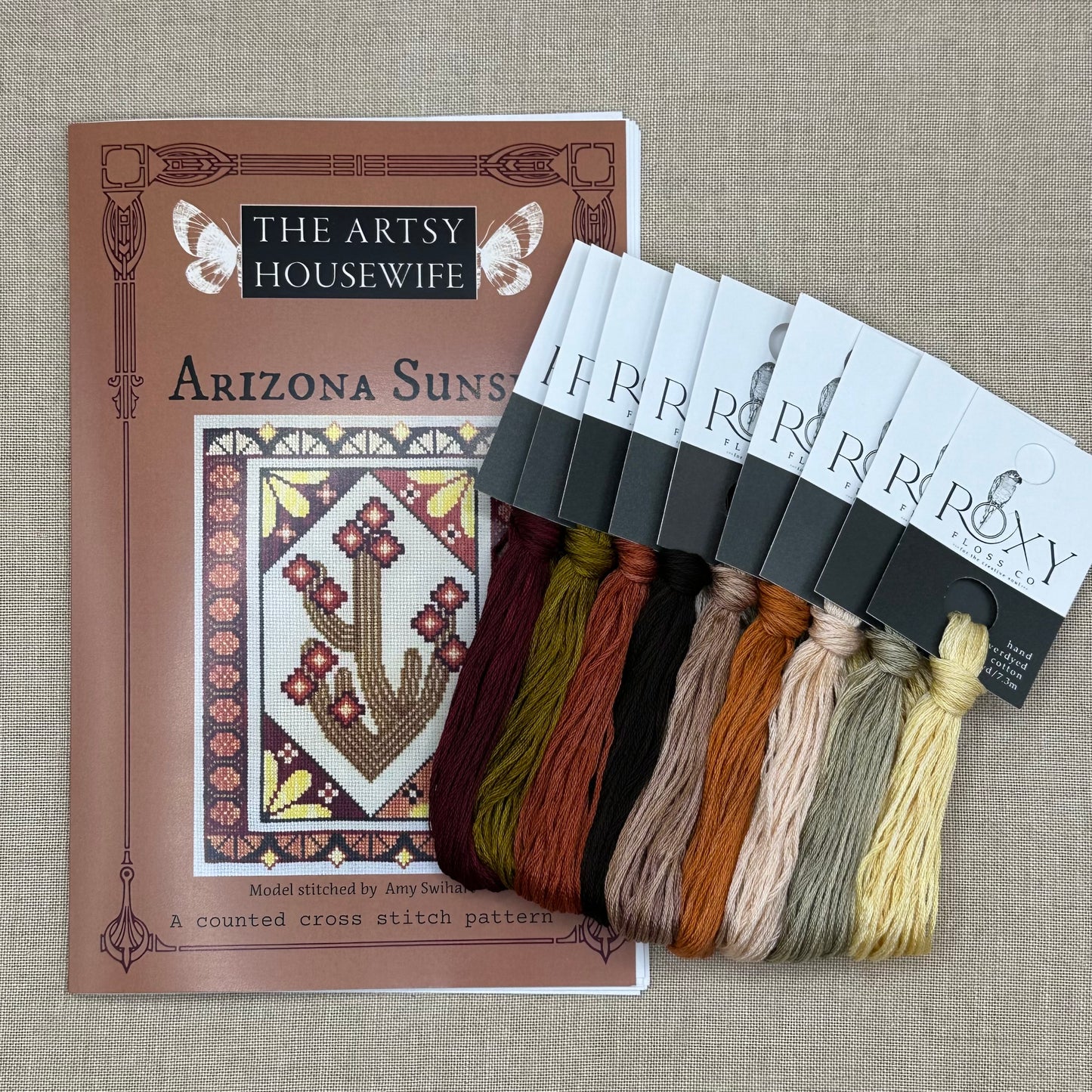 The Artsy Housewife - Arizona Sunset - Chart and/or Roxy Floss Conversion