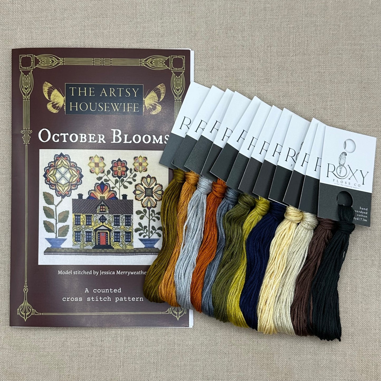 The Artsy Housewife - October Blooms - Chart and/or Roxy Floss Conversion