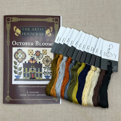 The Artsy Housewife - October Blooms - Chart and/or Roxy Floss Conversion