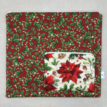 Happy Hollydays - Project Bag with Coordinating Notions Pouch 50% off Sale