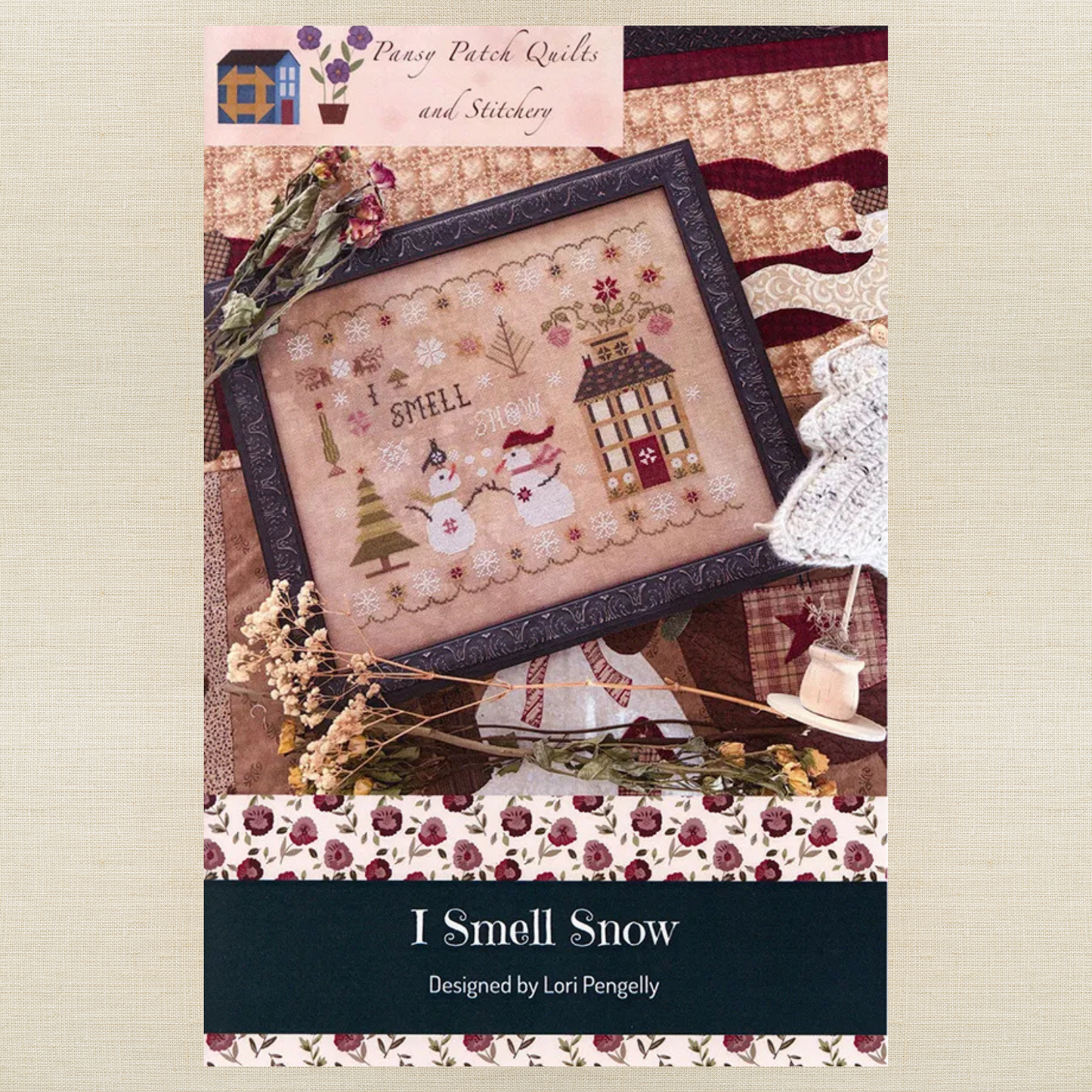 Pansy Patch Quilts and Stitchery - I Smell Snow - Cross Stitch Chart and/or Roxy Floss Co Threads