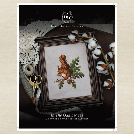 Diana Bloom Designs - In The Oak Leaves - Chart and/or Roxy Floss