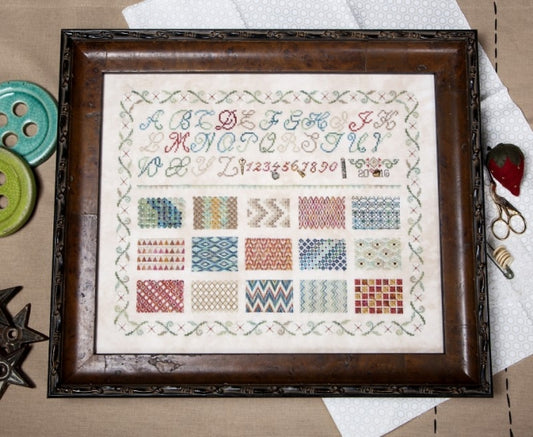 Jeannette Douglas Designs - Learning Stitches Sampler Book - Chart and/or Floss