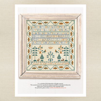 Modern Folk Embroidery - Janet Gibson Jolly 1890 - Booklet Chart