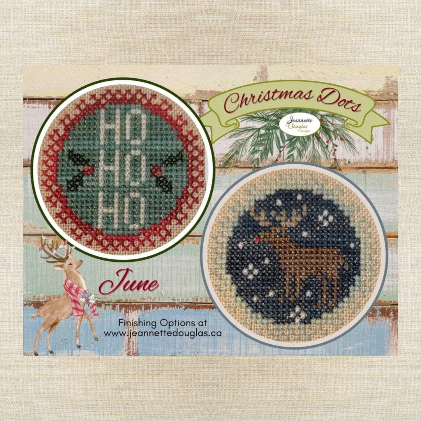 Jeannette Douglas Designs - Christmas Dots: June - Booklet Chart