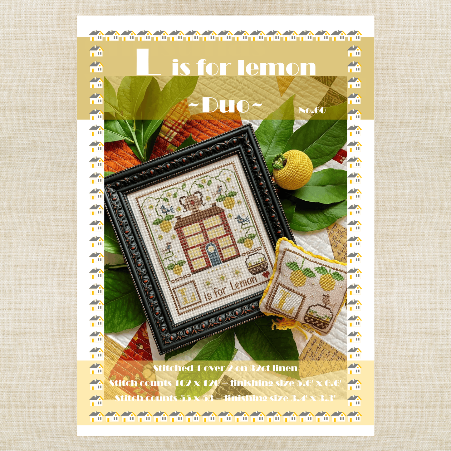 Yasmin's Made with Love - L is for Lemon - Chart IH and/or Roxy Floss Conversion