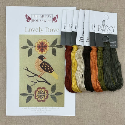 The Artsy Housewife - Lovely Dove - Chart and/or Roxy Floss Conversion