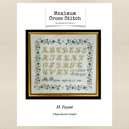 Maximum Cross Stitch - M. Fayant - Booklet Chart and/or Roxy Floss Pack