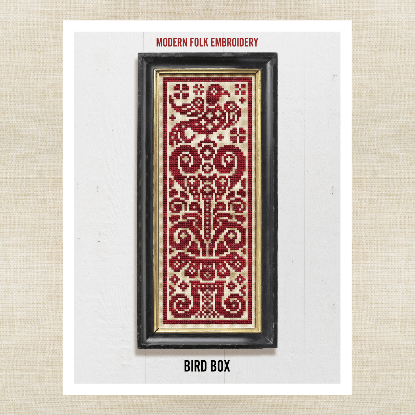 Modern Folk Embroidery - Bird Box - Booklet Chart IH