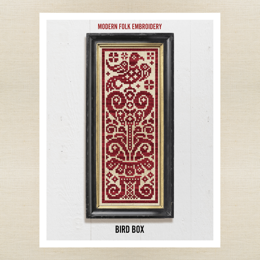 Modern Folk Embroidery - Bird Box - Booklet Chart IH