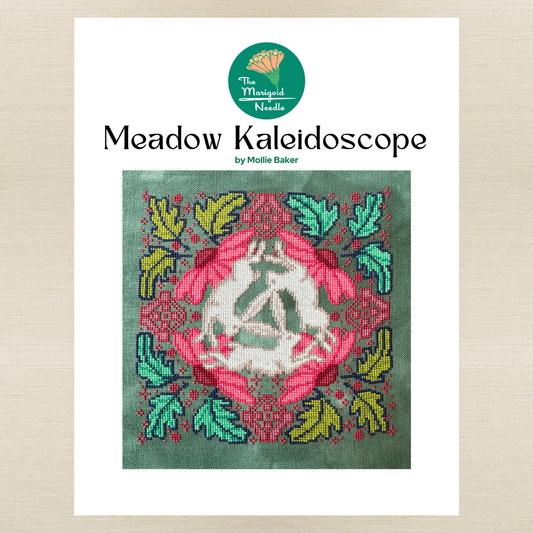The Marigold Needle - Meadow Kaleidoscope - Booklet Chart IH and/or Roxy Floss Co Floss
