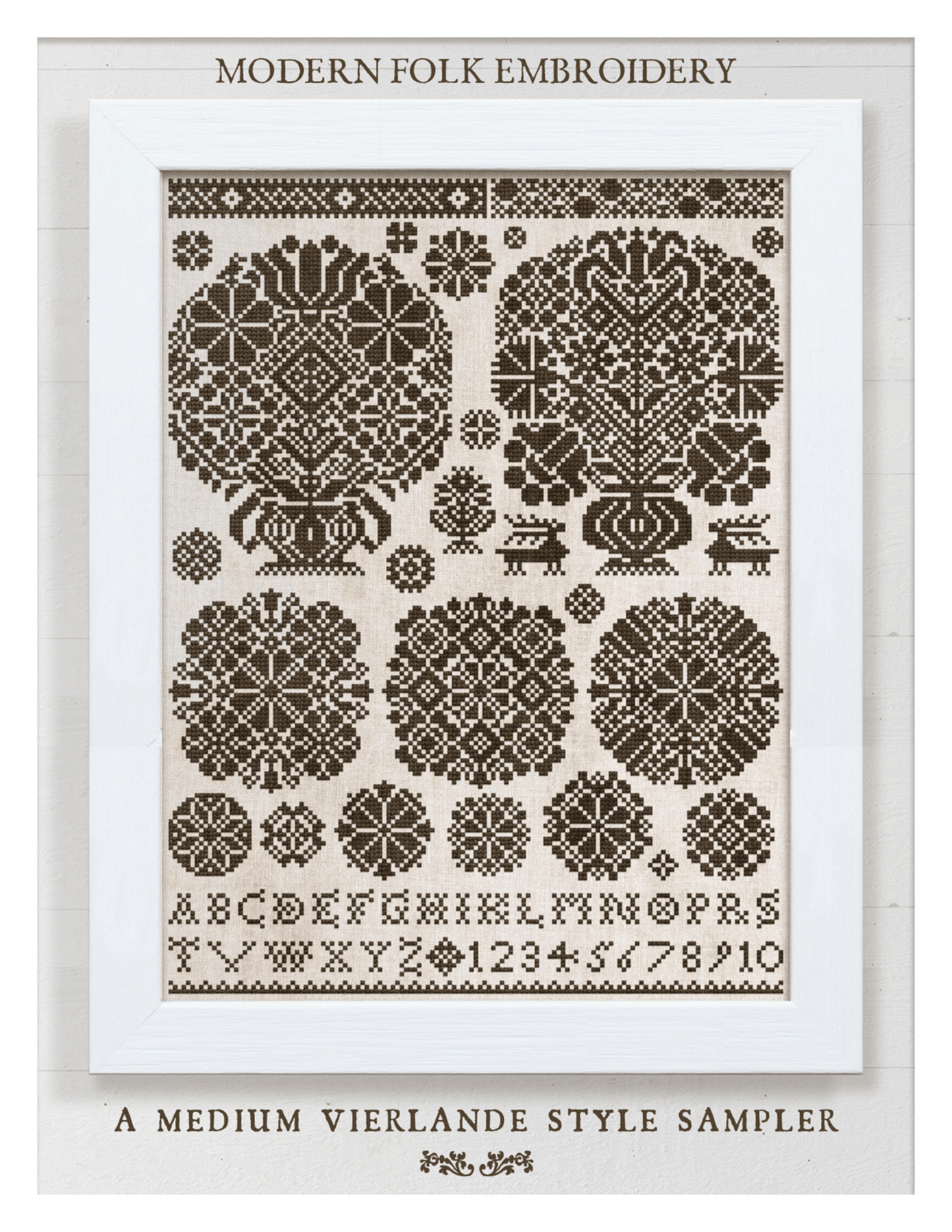 Modern Folk Embroidery - A Medium Vierlande Style Sampler - Booklet Chart