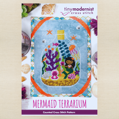 Tiny Modernist - Mermaid Terrarium - Chart IH and/or Roxy Floss Conversion