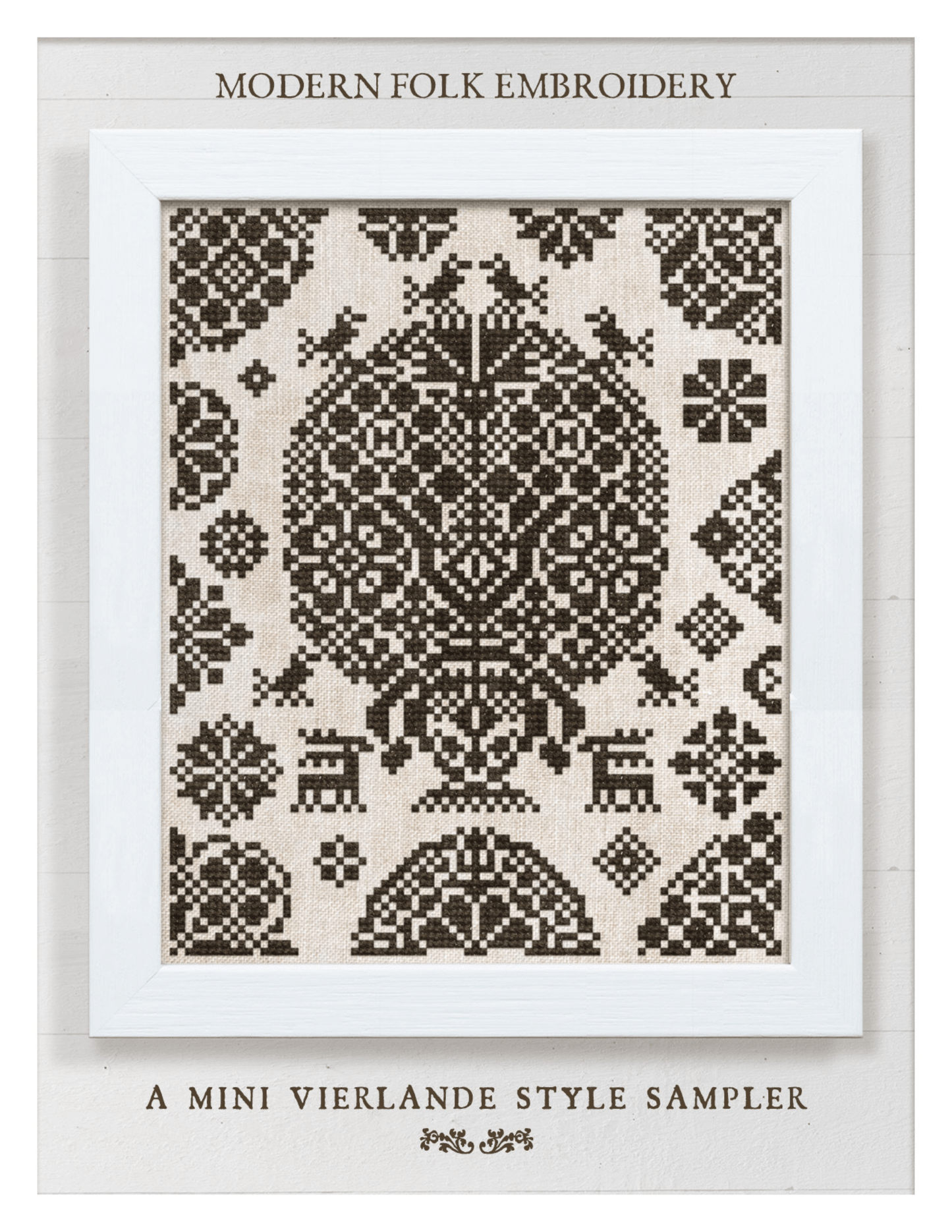 Modern Folk Embroidery - A Mini Vierlande Style Sampler - Booklet Chart